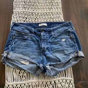 Abercrombie and Fitch hi rise distressed shorties